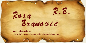 Rosa Branović vizit kartica